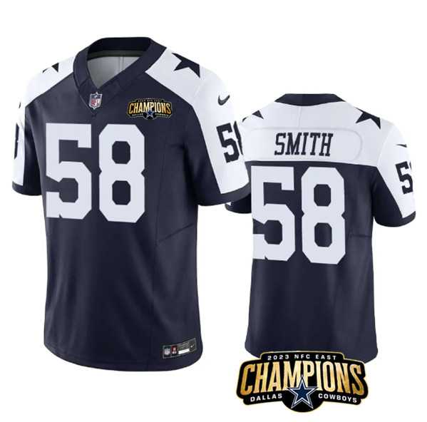 Men & Women & Youth Dallas Cowboys #58 Mazi Smith Navy White 2023 F.U.S.E. NFC East Champions Patch Stitched Jersey,We sell and wholesale Men & Women & Youth Dallas Cowboys #58 Mazi Smith Navy White 2023 F.U.S.E. NFC East Champions Patch Stitched Jersey on line form chian!